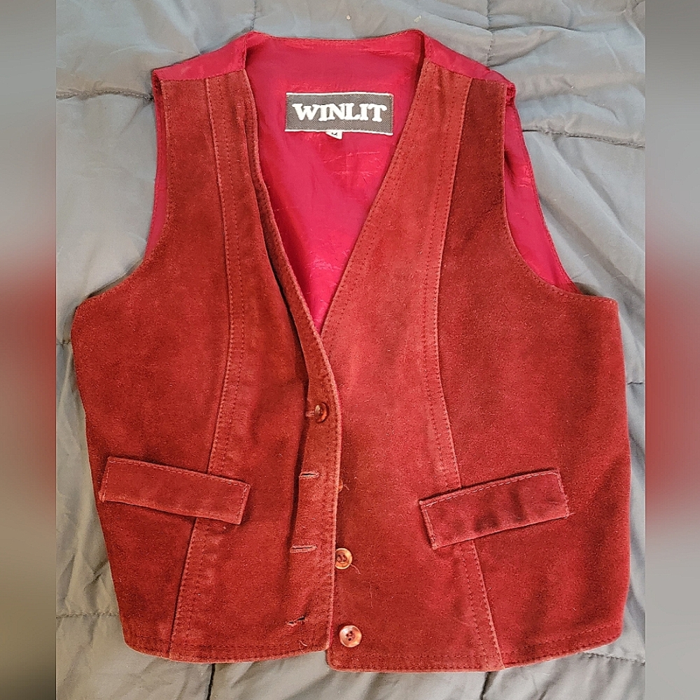 Vintage 70s suede leather vest
